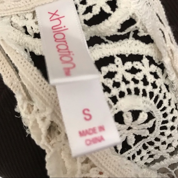 Xhiliration Floral Crochet Boho Dress Size S - Picture 8 of 8